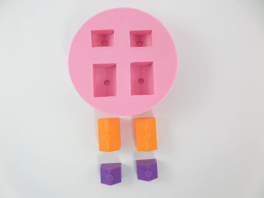 Miniature Monopoly Lego House Silicone Mold for Fondant Candy Resin Polymer Clay