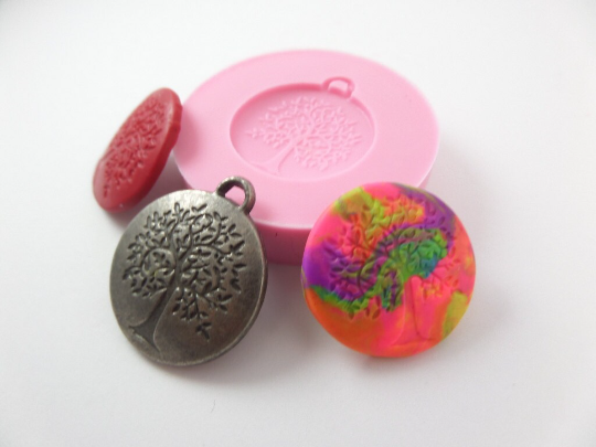 Tree of Life Silicone Mold Fondant Cupcake Resin Polymer Clay Jewelry Charms