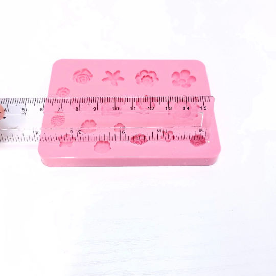 Mini Flowers Roses Silicone Mold Multi-Project Miniature Fondant Resin Clay Mold MS874