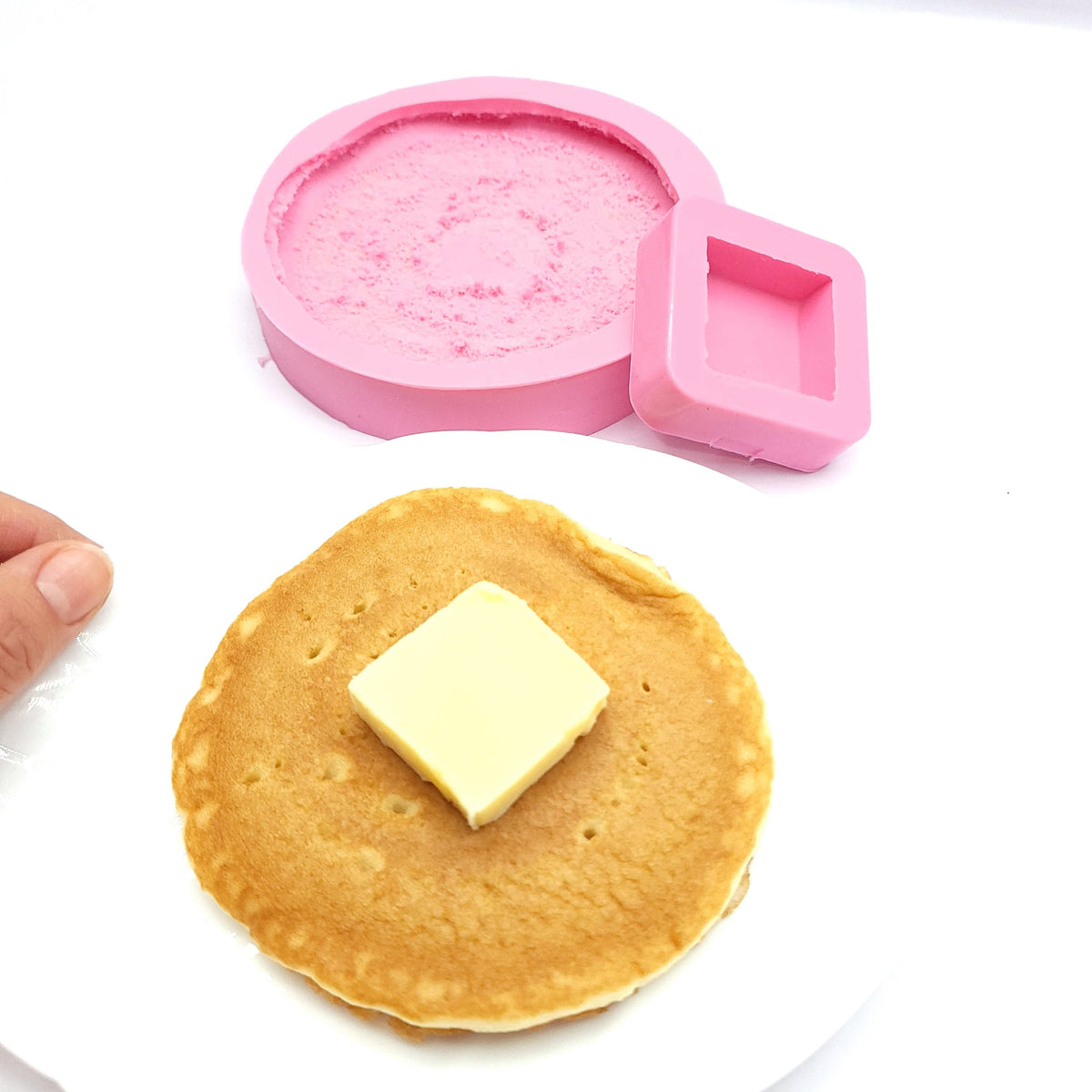 Pancake and/or butter silicone mold, Soap and Candle molds, Mold for Wax melt, Mold for Resin NC044-5